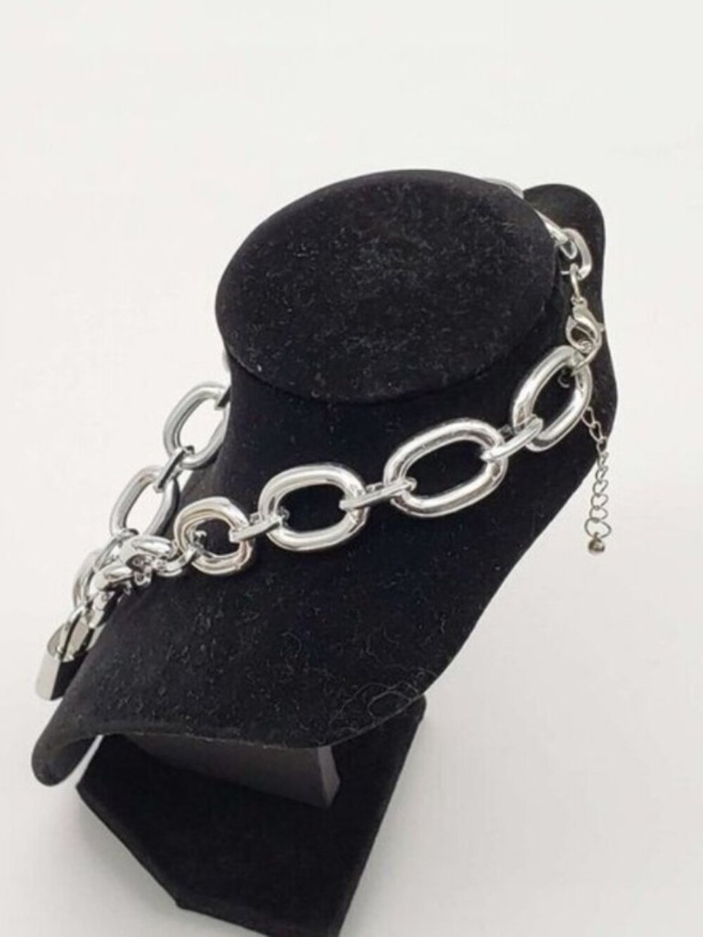 Authentic Louis Vuitton Silver Padlock With Silver Plated Chain Necklace - Picture 4 of 6